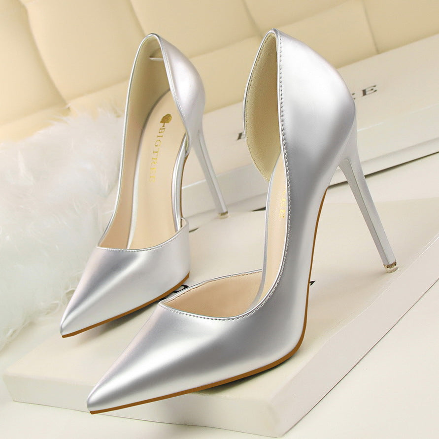 Elegante Andrea Serena Lackleder-Stiletto-High Heels