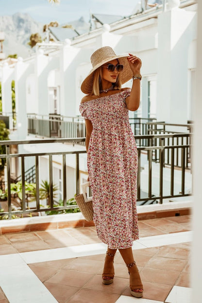 Boho-Sommerkleid mit Off-Shoulder-Ausschnitt von Andrea Serena
