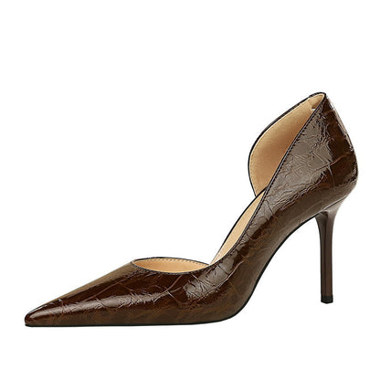 Elegante High Heels mit Schlangenmuster von Andrea Serena