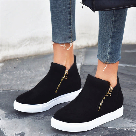 Chic Suede Round Toe Flats by Andrea Serena