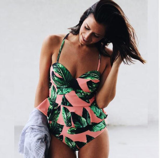 Geblümter High-Waist-Bikini von Andrea Serena Swimwear