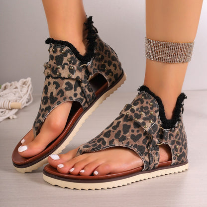 Andrea's™ | Zehenstegsandalen mit Reißverschluss hinten