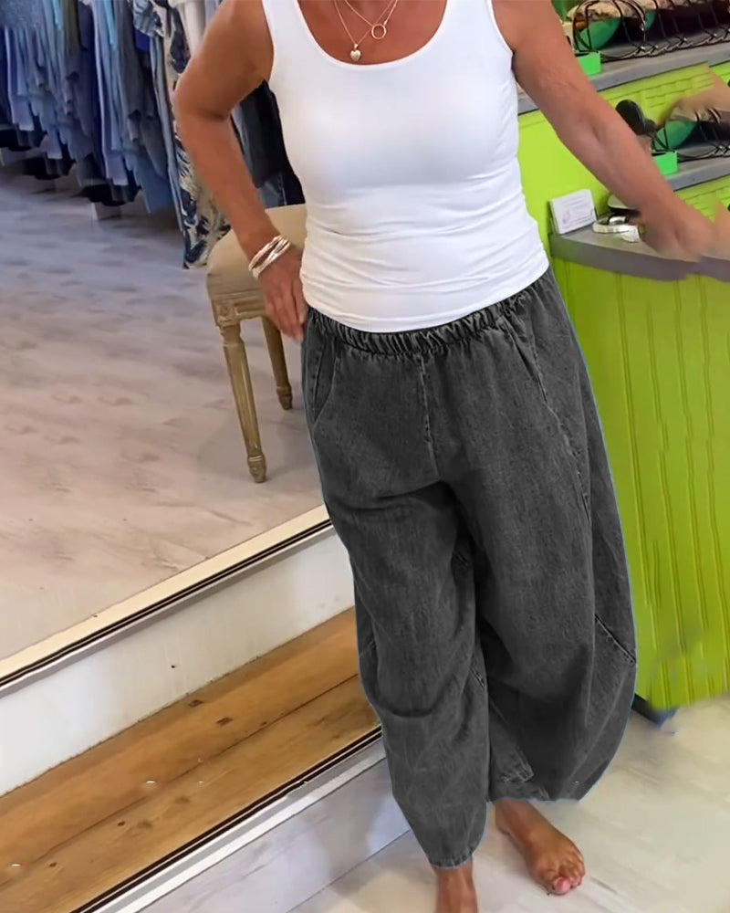 Andrea's™ | Jeans mit elastischem Bund im lässigen Stil