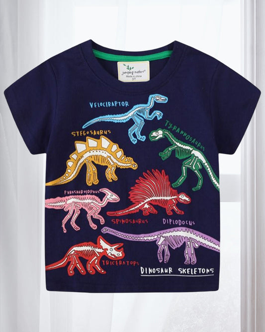 Andrea's™ | Leuchtendes Kinder-T-Shirt mit Dinosaurier-Aufdruck