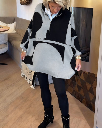 Andrea's™ | Pullover mit halbem Reißverschluss und modischem Stehkragen