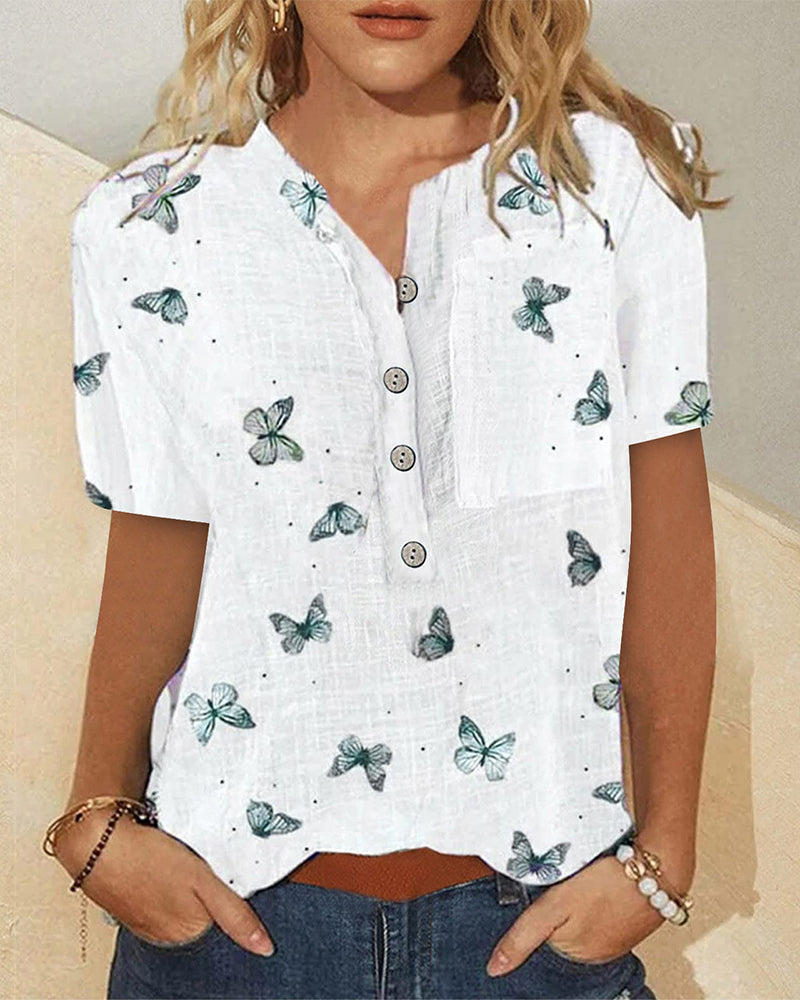 Andrea's™ | Bedrucktes Kurzarm-Top