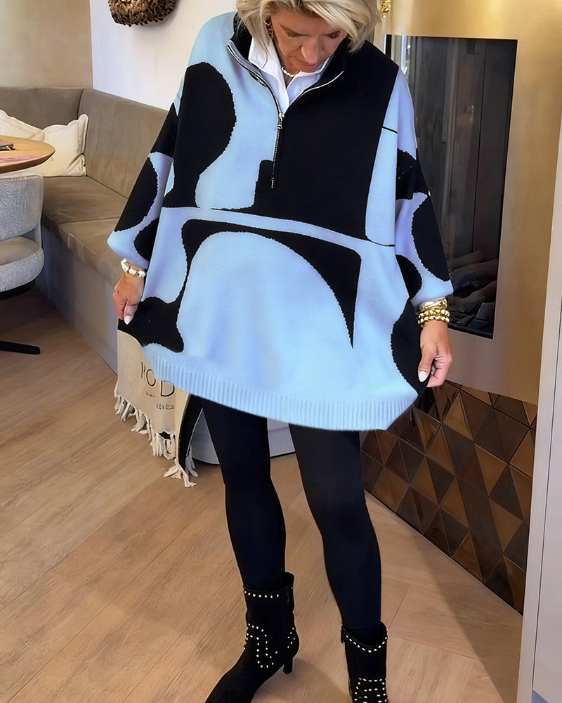 Andrea's™ | Pullover mit halbem Reißverschluss und modischem Stehkragen