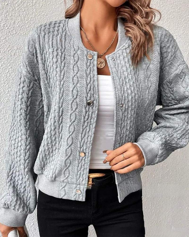 Andrea's™ | Einfarbiger Cardigan mit Knöpfen