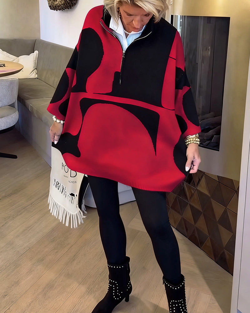 Andrea's™ | Pullover mit halbem Reißverschluss und modischem Stehkragen