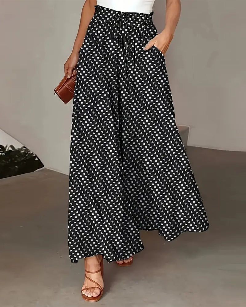 Andrea's™ | Hose Polka Punkt Druck Lang