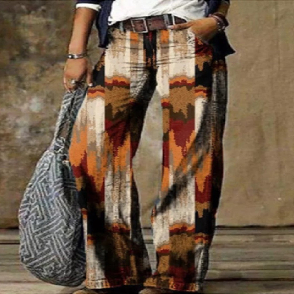 Boho Print Andrea Serena Wide Leg Pants