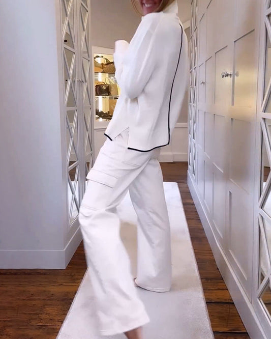 Andrea's™ | Pullover mit hohem Hals und langer Ärmel