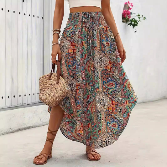 Boho Floral Andrea Serena A-Line Skirt