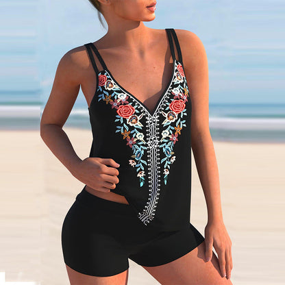 Bikini mit Blumenmuster in Übergröße von Andrea Serena