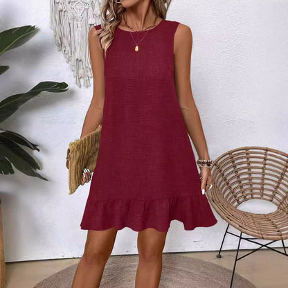 Ärmelloses Sommerkleid mit Rüschen von Andrea Serena