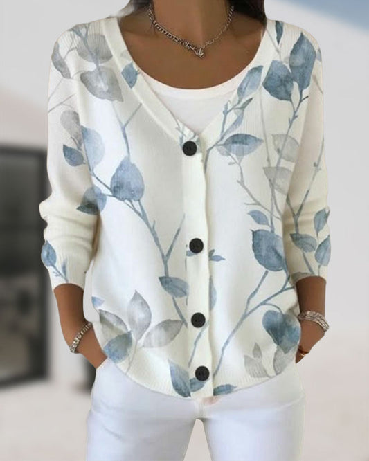 Andrea's™ | Cardigan Mit Botanisch-Inspirierter Stimmung