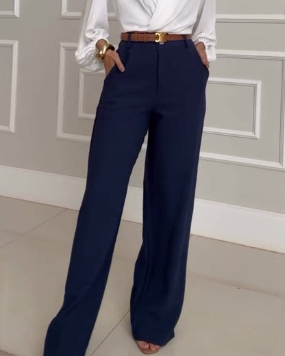 Andrea's™ | Hose lässig einfarbig Tasche