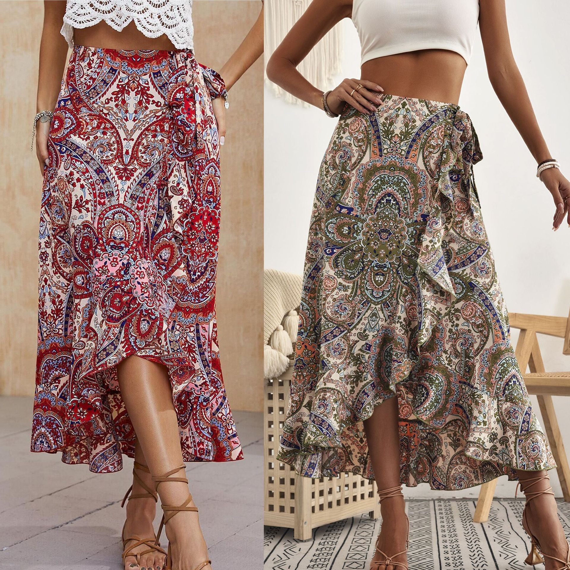 Boho Ruffle Andrea Serena Pinterest-Inspired Skirt
