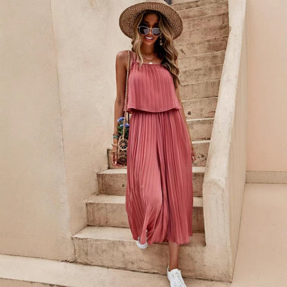 Plissee-Jumpsuit von Andrea Serena