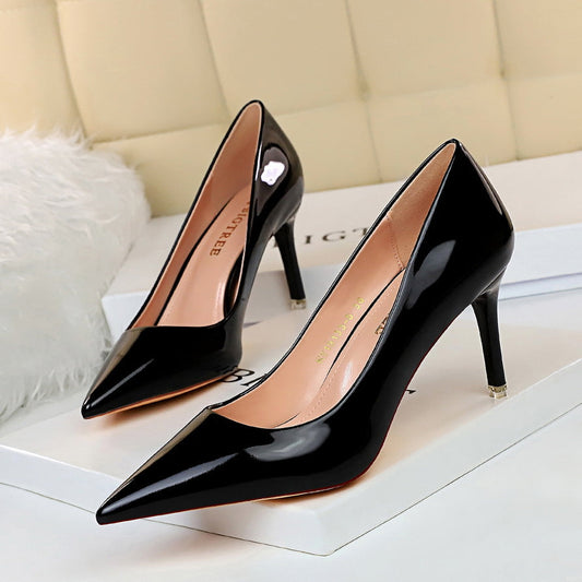 Elegante schwarze Andrea Serena Stiletto-Pumps