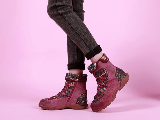 Andrea's™ | Boho-Damenstiefel mit Schnürung