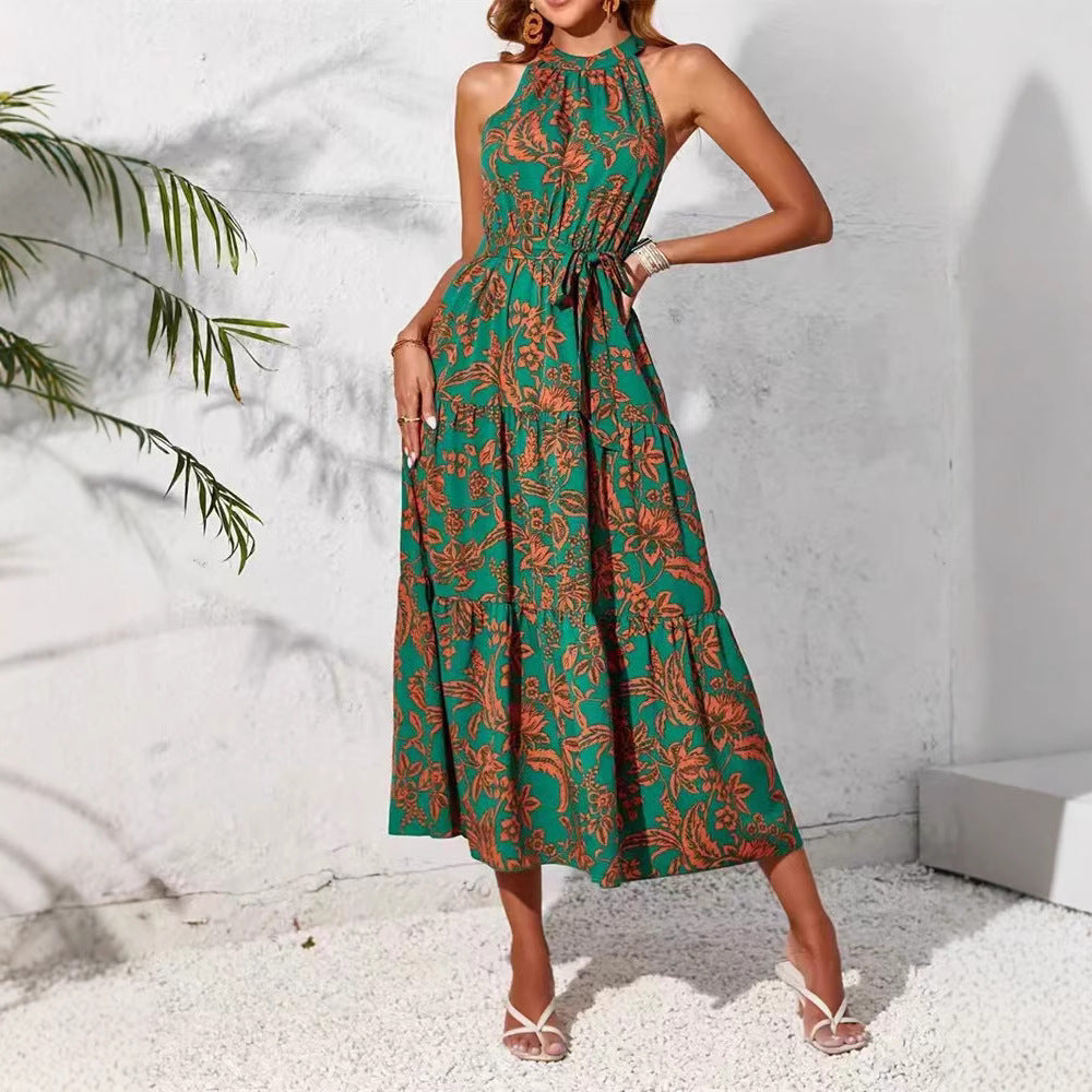 Ärmelloses Sommerkleid im Boho-Stil mit Blumenmuster von Andrea Serena