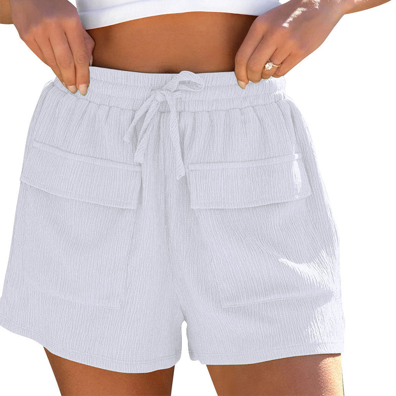 Pinterest-inspirierte Andrea Serena Sommer-Shorts mit Kordelzug