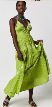 Andrea's™ | Bohème besticktes Maxikleid