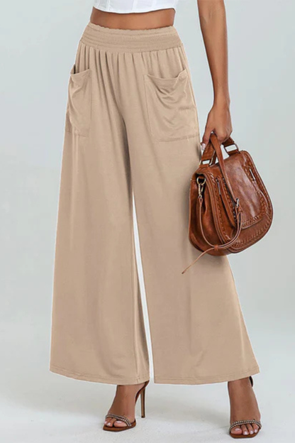 Andrea's™ | Elegante Weitbein-Hose mit elastischem Bund & Seitentaschen