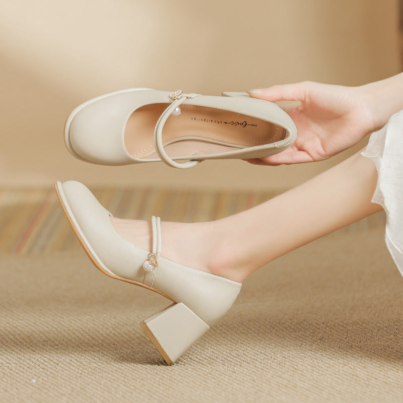 Elegante High Heels mit klobigem Absatz von Andrea Serena