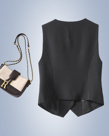 Andrea's™ | Einfarbige anzugweste für damen