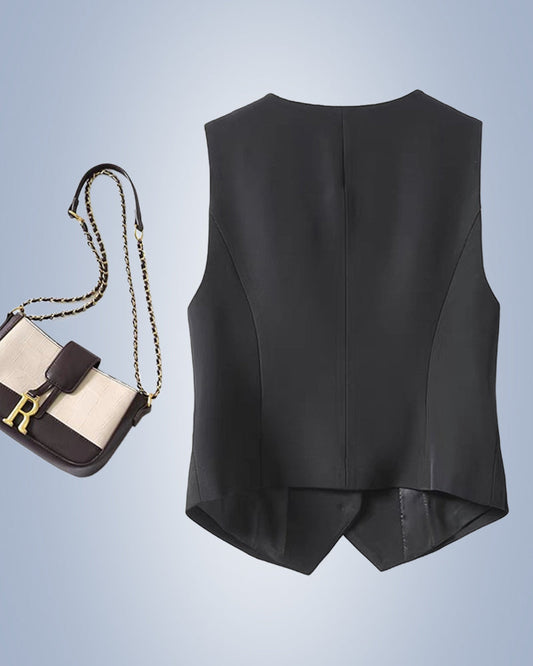 Andrea's™ | Einfarbige anzugweste für damen