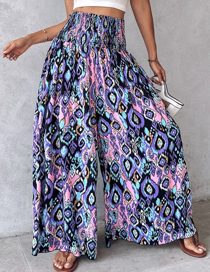 Retro-Hose mit Blumenmuster und weitem Bein von Andrea Serena