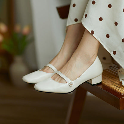 Vintage Mary Jane Schuhe mit dickem Absatz von Andrea Serena