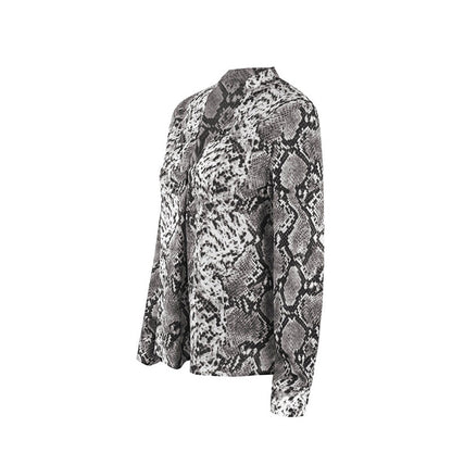 Elegantes Andrea Serena Top mit Leopardenmuster und Knopfleiste