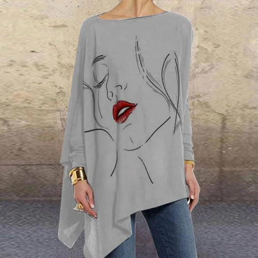 Künstlerisch locker geschnittenes Andrea Serena Damen-T-Shirt