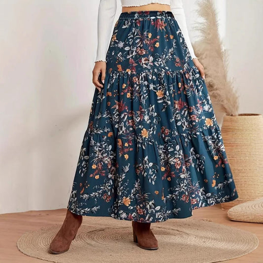 Boho-Blumen-Midirock von Andrea Serena