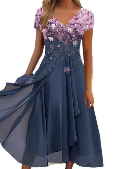 Andrea's™ | Geblümtes Chiffonkleid