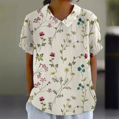 Andrea's™ | Bedruckte Bluse mit Rundhalsausschnitt