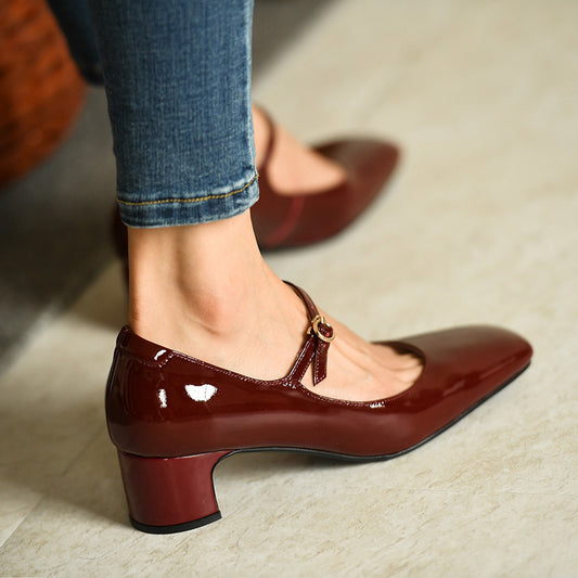 Andrea's™ | High Heels mit leuchtenden Lederriemen