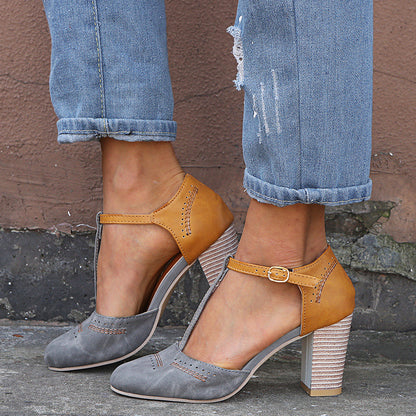 Andrea's™ | Klassische T-Riemchenpumps im Vintage-Stil