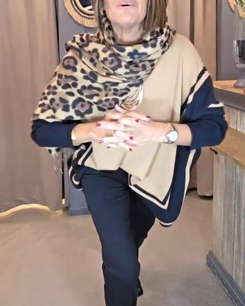 Andrea's™ | Pullover Mit Fledermausärmeln, Streifenmuster Und Farbblock-Design