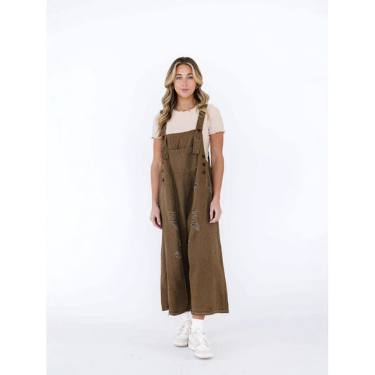 Andrea's™ | Latzhosen-Jumpsuit aus Denim mit weitem Bein