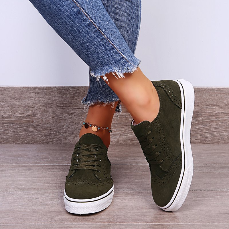 Everyday Comfort Andrea Serena Canvas Flat Sneakers