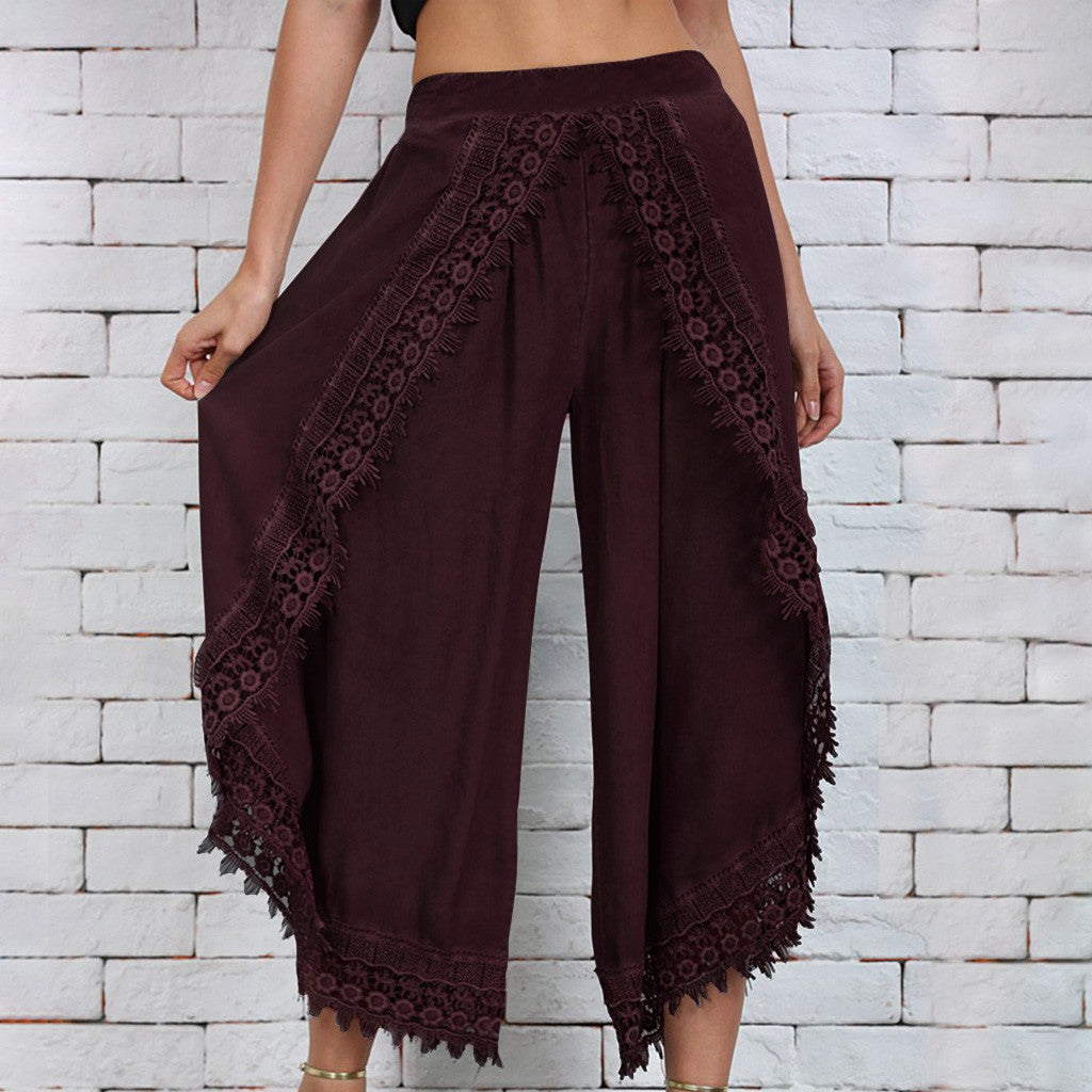 Elegante, weite Spitzenhose von Andrea Serena