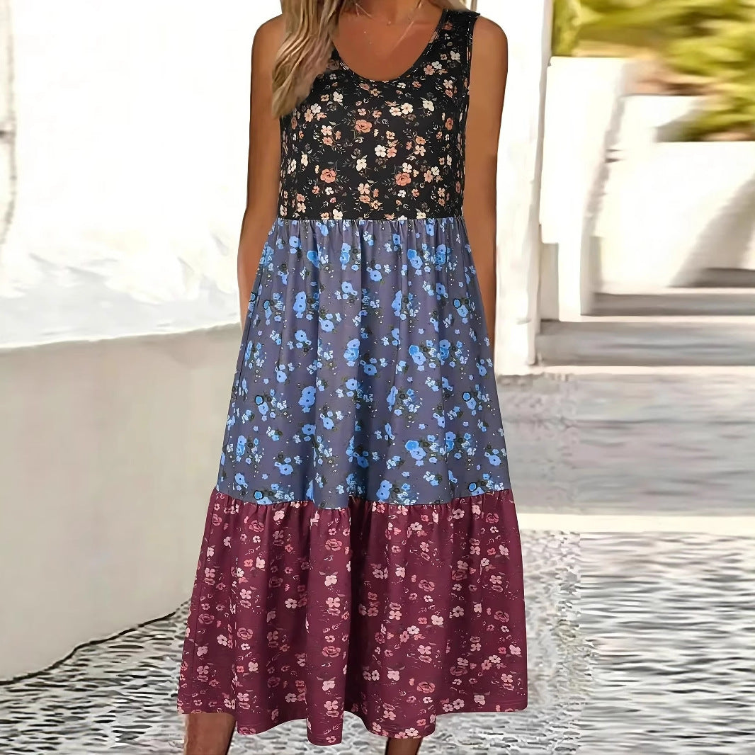 Geblümtes Stufen-Freizeitkleid von Andrea Serena