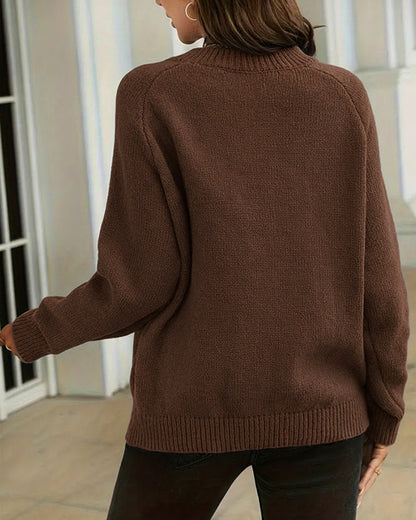 Andrea's™ | Pullover mit Knöpfen und Rundhalsausschnitt