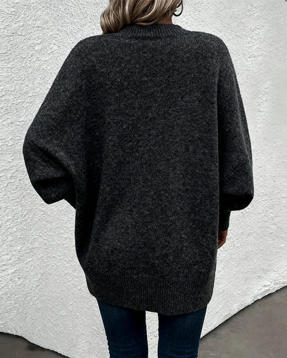Andrea's™ | Pullover Laternenärmel V-Ausschnitt