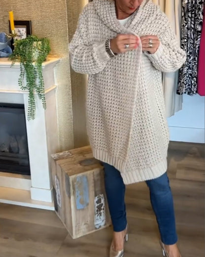 Andrea's™ | Feste Farbe Strickjacke