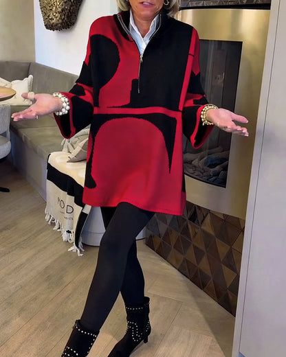 Andrea's™ | Pullover mit halbem Reißverschluss und modischem Stehkragen